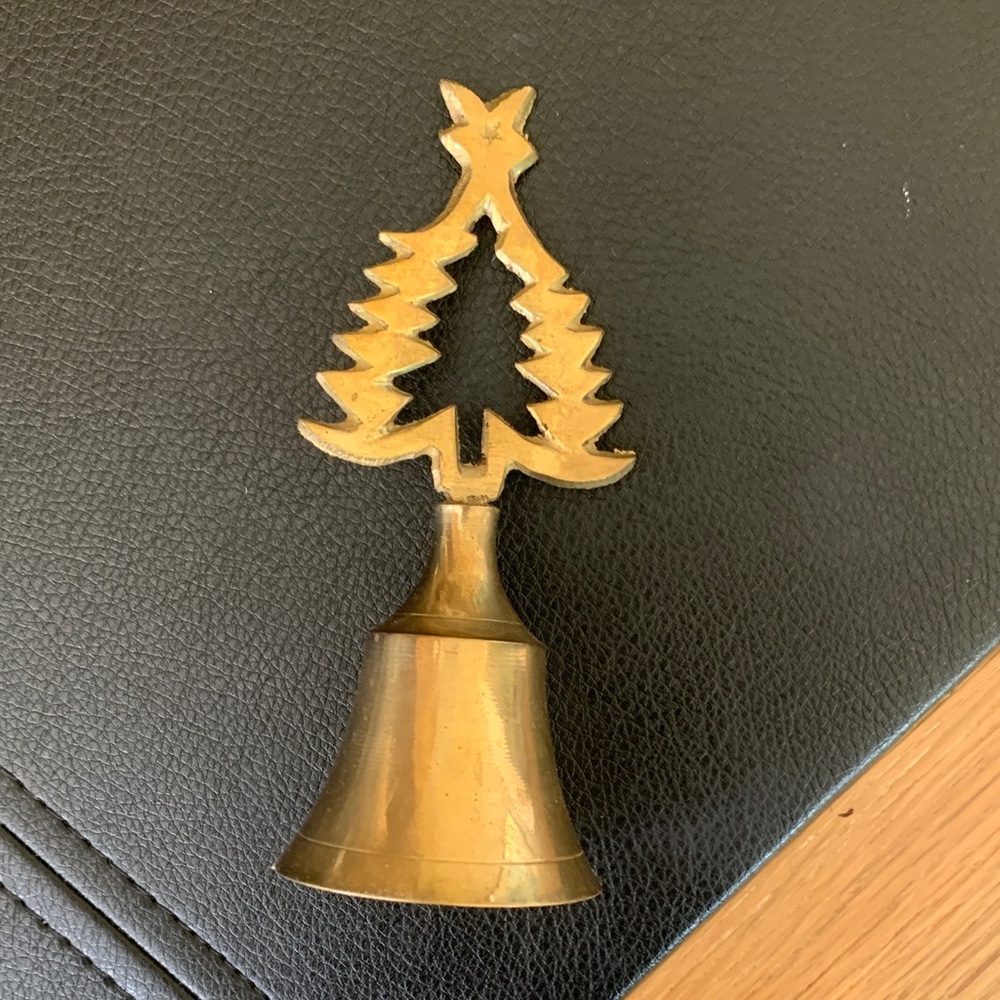 Vintage Brass Christmas Tree Bell